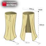 Winterschutzhaube Biwak XXXL Ø 2m x H 3m Palmen beige 140g/m² – Bild 5