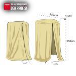 Winterschutzhaube Biwak  XXXXL Ø250 x H 350 cm beige 140g/m² – Bild 5