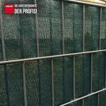 Sichtschutzstreifen winddurchlässig 0,19x70 m Zaun ca. Farbe grün ~RAL 6005 – Bild 3