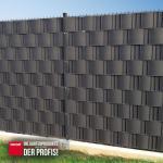 Sichtschutzstreifen PP Zaunblende PRO 0,19x35 m Farbe anthrazitgrau (RAL 7016) – Bild 2