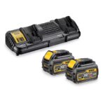 54 Volt / 108 Wh XR FLEXVOLT Akku-Starter-Set, inklusive 2x Akku und 1x Doppelladegerät DCB132-QW