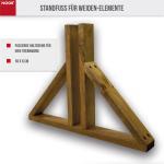 Standfuß für Weidenparavents – Bild 4