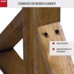 Standfuß für Weidenparavents – Bild 5