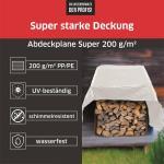 Abdeckplane Super 200g/m² Gewebeplane ca. Größe 3x5 m Farbeweiß – Bild 3