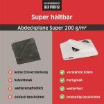 Abdeckplane Super 200g/m² Gewebeplane ca. Größe 3x5 m Farbeweiß – Bild 4