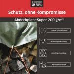 Abdeckplane Super 200g/m² Gewebeplane ca. Größe 12x15 m Farbegrün – Bild 5