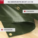 Holz-Abdeckplane PVC 380 g/m² 1,5 x 12 m – Bild 4