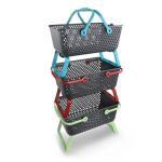 Gartenkorb Kajo stapelbar & luftdurchlässig ca. Größe 15 Liter (48 x 29 x 20 cm) Farbelimette – Bild 4