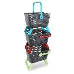 Gartenkorb Kajo stapelbar & luftdurchlässig ca. Größe 4 Liter (24 x 20 x 15 cm) Farbelimette – Bild 5