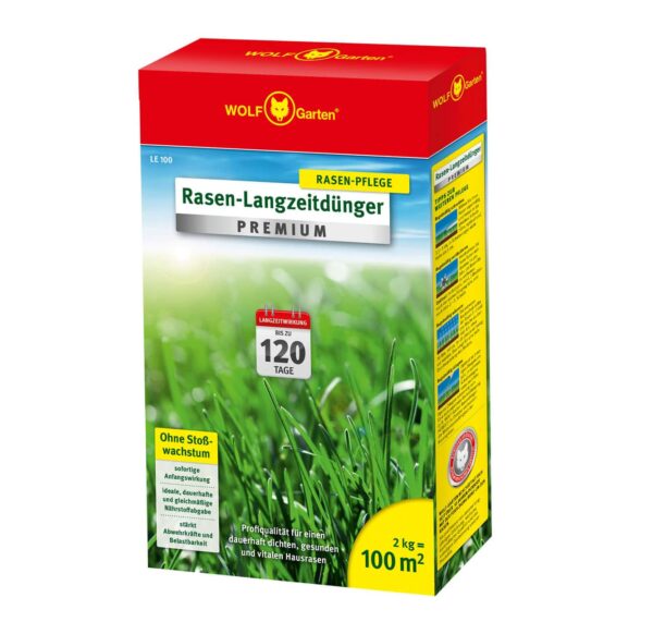 LE 100 RASEN-LANGZEITDÜNGER »PREMIUM« FÜR 120 TAGE