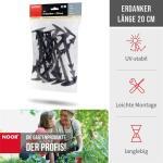 Erdanker Bodenanker für Unkrautfolie 20 cm 10 Stk. Bodenanker für Unkrautblocker – Bild 2