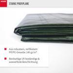 Abdeckplane Profi 140g/m² Gewebeplane ca. Größe 5x6 m Farbegrün – Bild 3