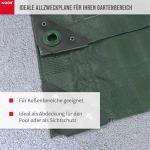 Abdeckplane Profi 140g/m² Gewebeplane ca. Größe 5x6 m Farbegrün – Bild 5