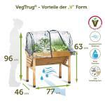 VegTrug® Wallhugger Hochbeet Set S 96x77x46 cm Farbe Natur – Bild 4